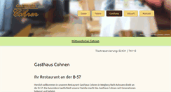 Desktop Screenshot of gasthaus-cohnen.de