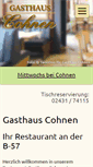 Mobile Screenshot of gasthaus-cohnen.de